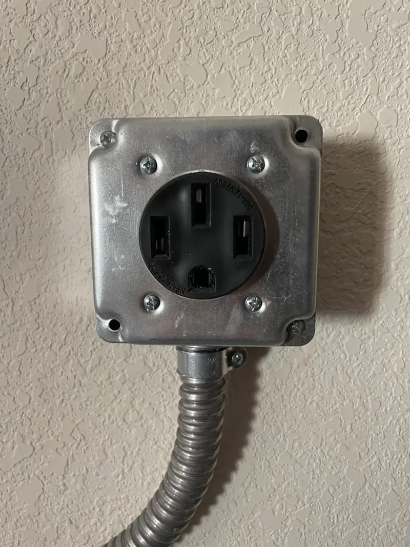 NEMA 14-50 outlet installed for Electrical Panel Upgrade in Alabaster